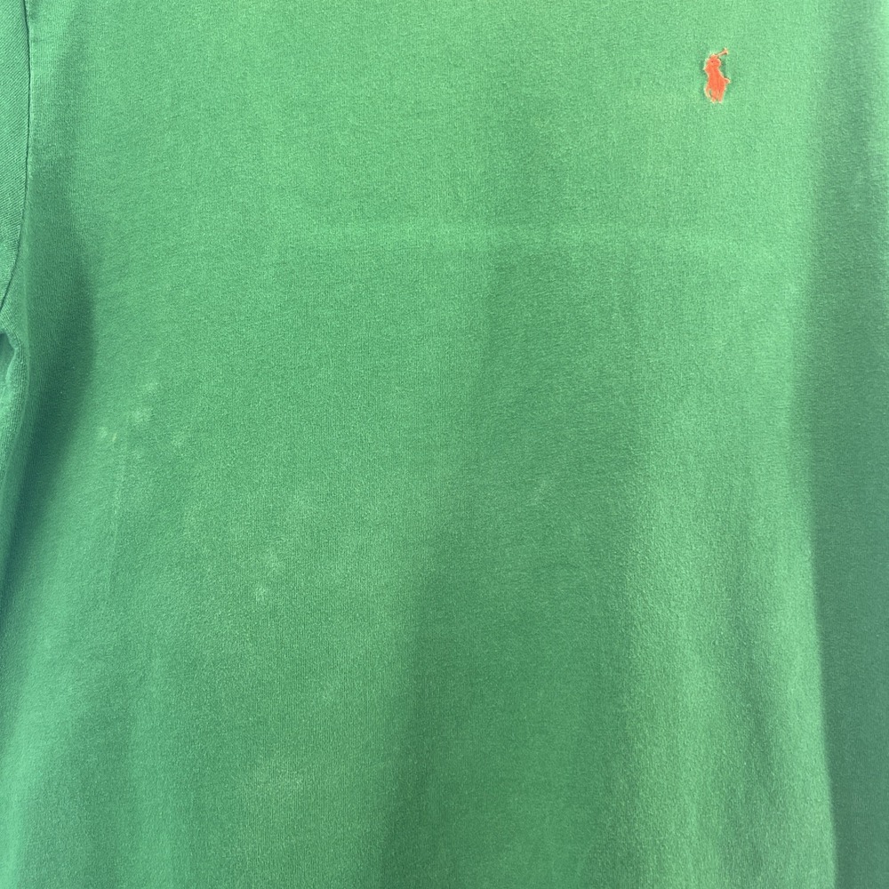 Vintage Ralph Lauren Polo Distressed‎ T Shirt Green Small - Picture 6 of 6
